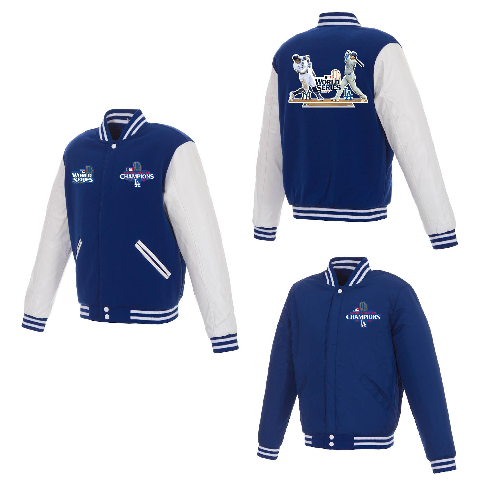 Men Los Angeles Dodgers #5 Freeman 2024 MLB World Series Champions blue Jacket style 6->mlb jacket->Sports Accessory